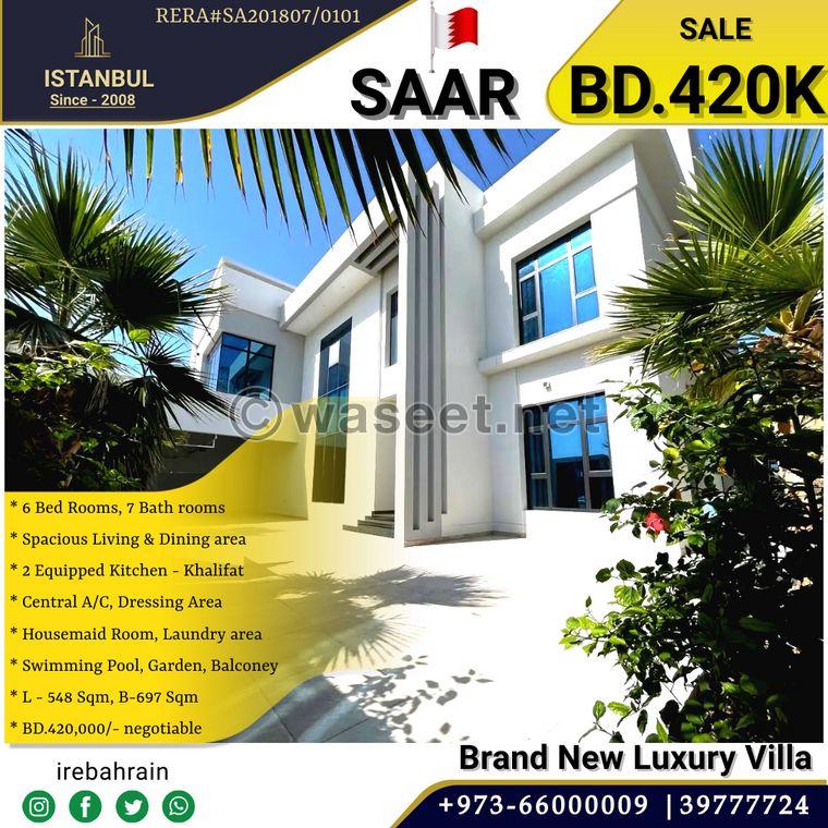Luxury villa with garden for sale in Saar  0