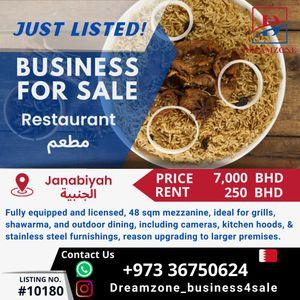 For sale a restaurant with all extensions  licenses and approvals