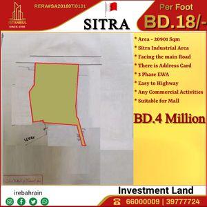 Investment land for sale in Sitra Industrial Area
