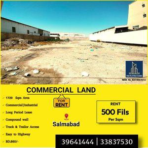 Commercial industrial land for rent in Salmabad near the highway 
